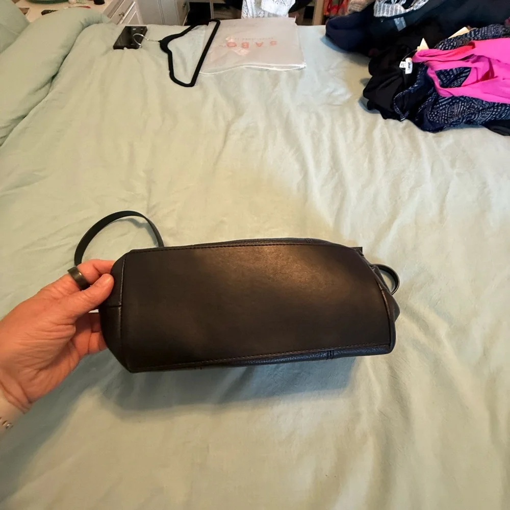 MICHAEL KORS | Brooke Convertible Shoulder Crossbody Leather Black Bag